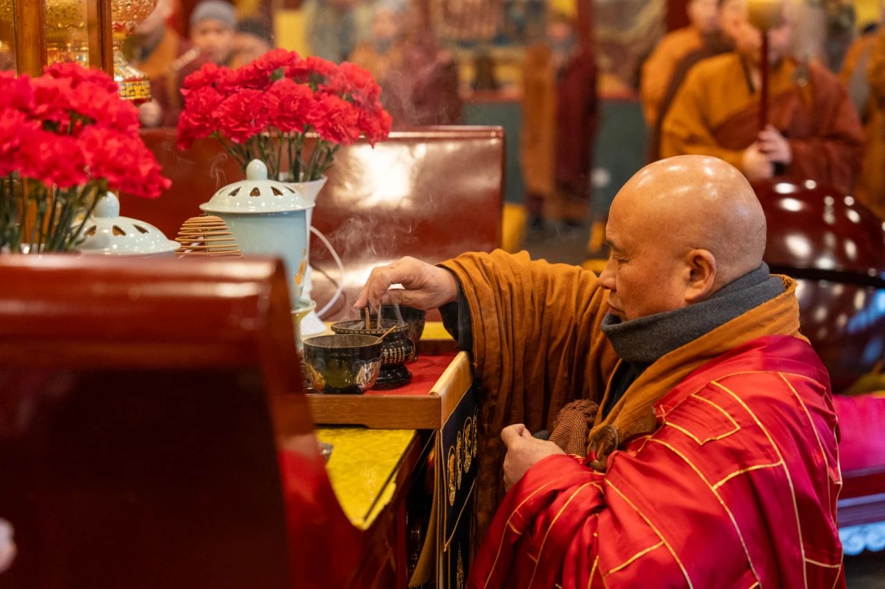 庐山东林寺为新余火灾事故罹难民众举行专场超荐法会