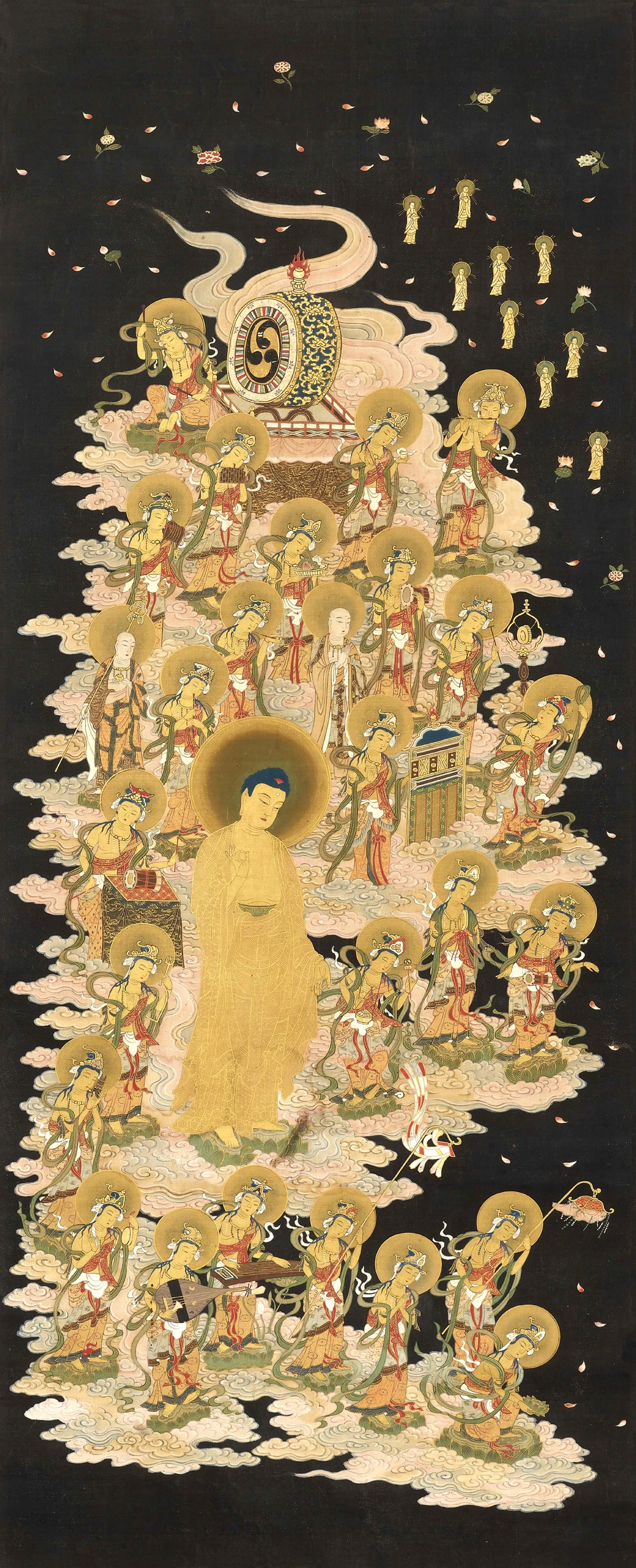 一幅十分经典的净土佛画：西方圣众来迎图