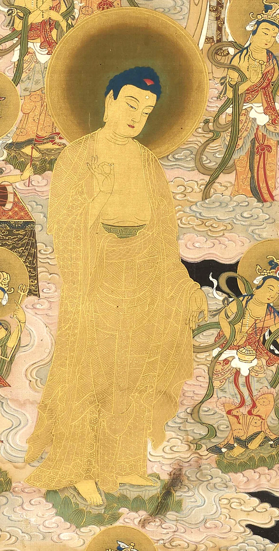 一幅十分经典的净土佛画：西方圣众来迎图