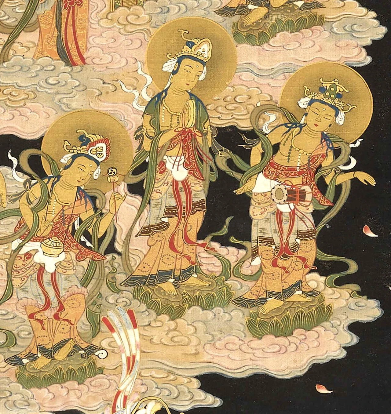 一幅十分经典的净土佛画：西方圣众来迎图