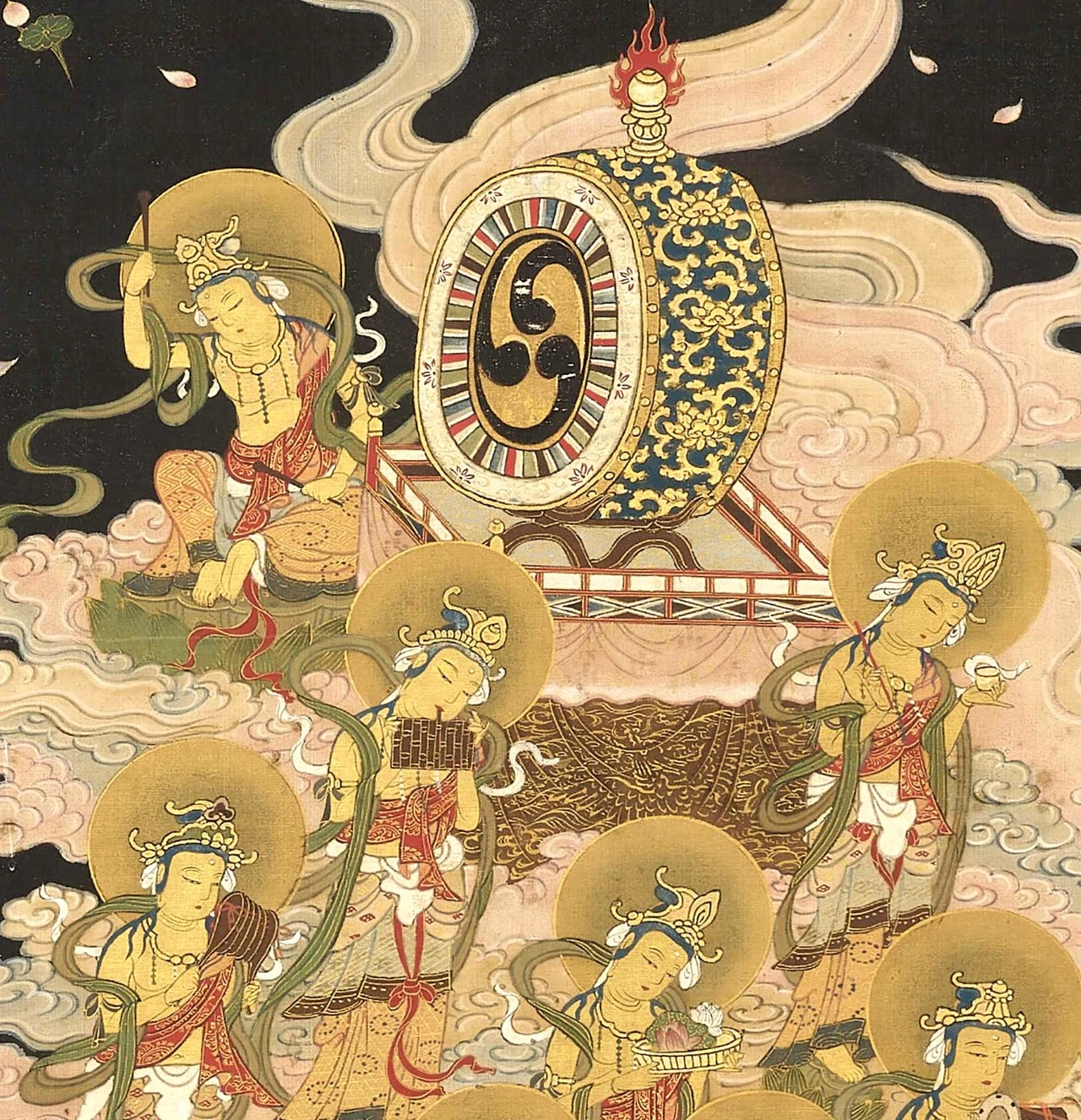 一幅十分经典的净土佛画：西方圣众来迎图