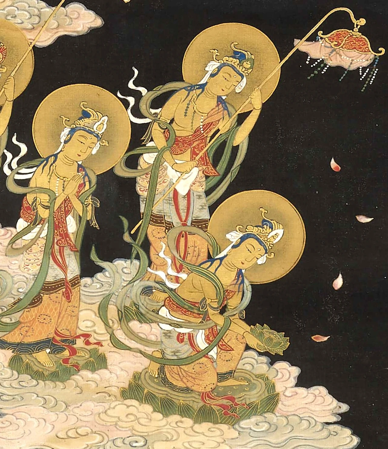 一幅十分经典的净土佛画：西方圣众来迎图