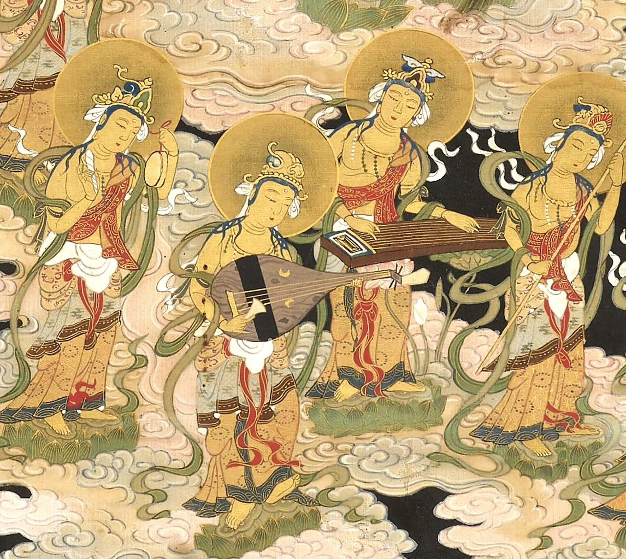 一幅十分经典的净土佛画：西方圣众来迎图