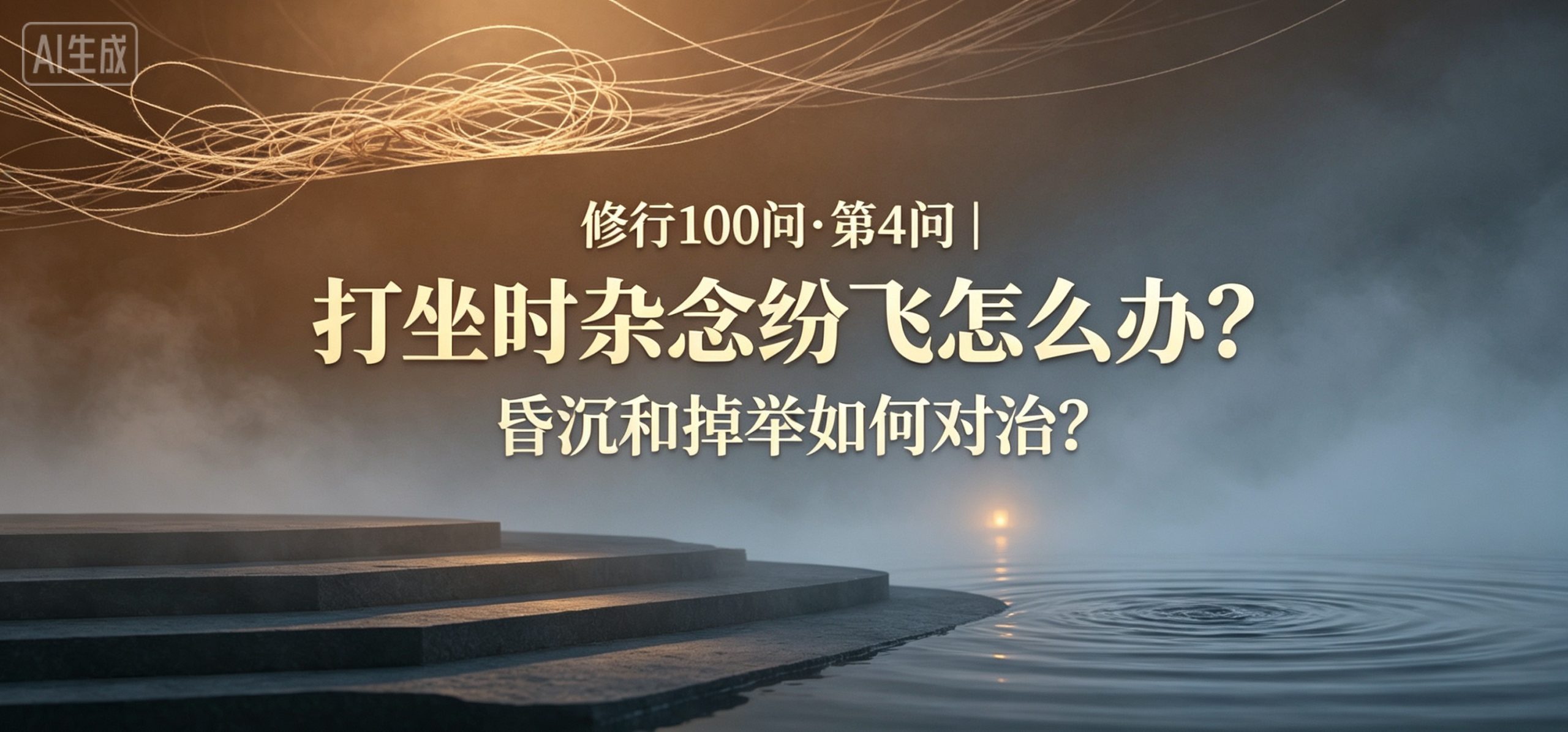 修行100问 · 第4问｜打坐时杂念纷飞怎么办？昏沉和掉举如何对治？