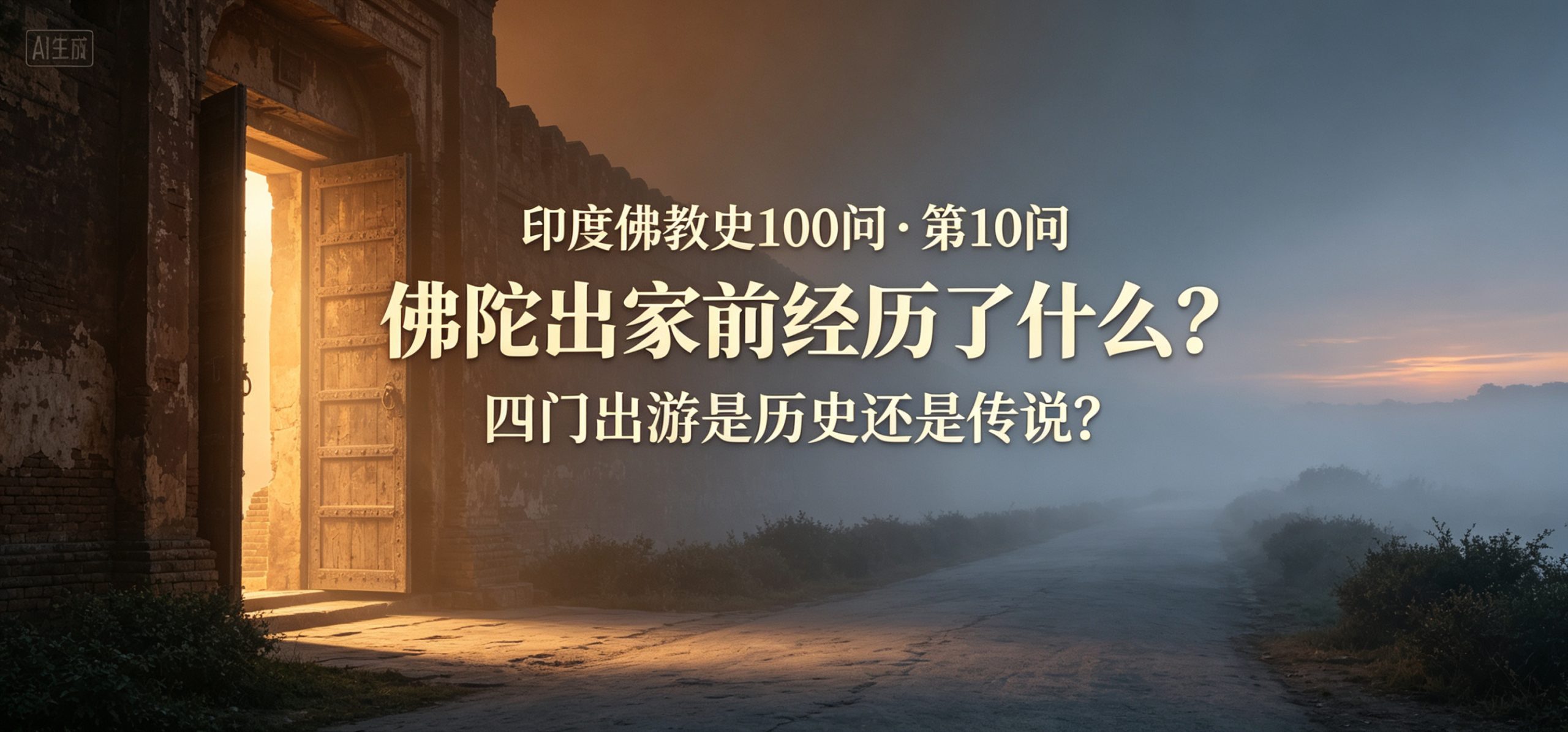 印度佛教史100问 · 第10问 佛陀出家前经历了什么？"四门出游"是历史还是传说？