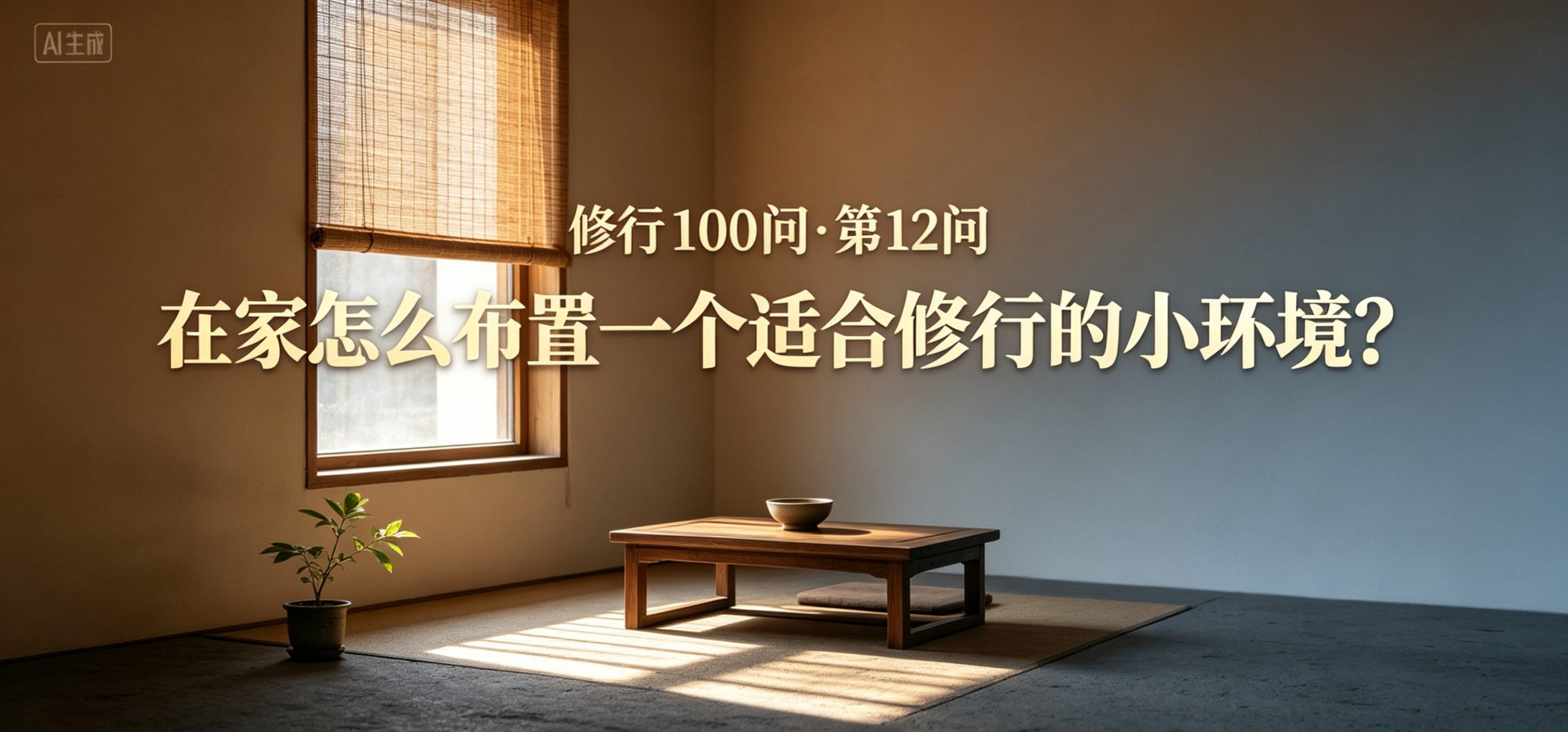 修行 100 问•第12问｜在家怎么布置一个适合修行的小环境？