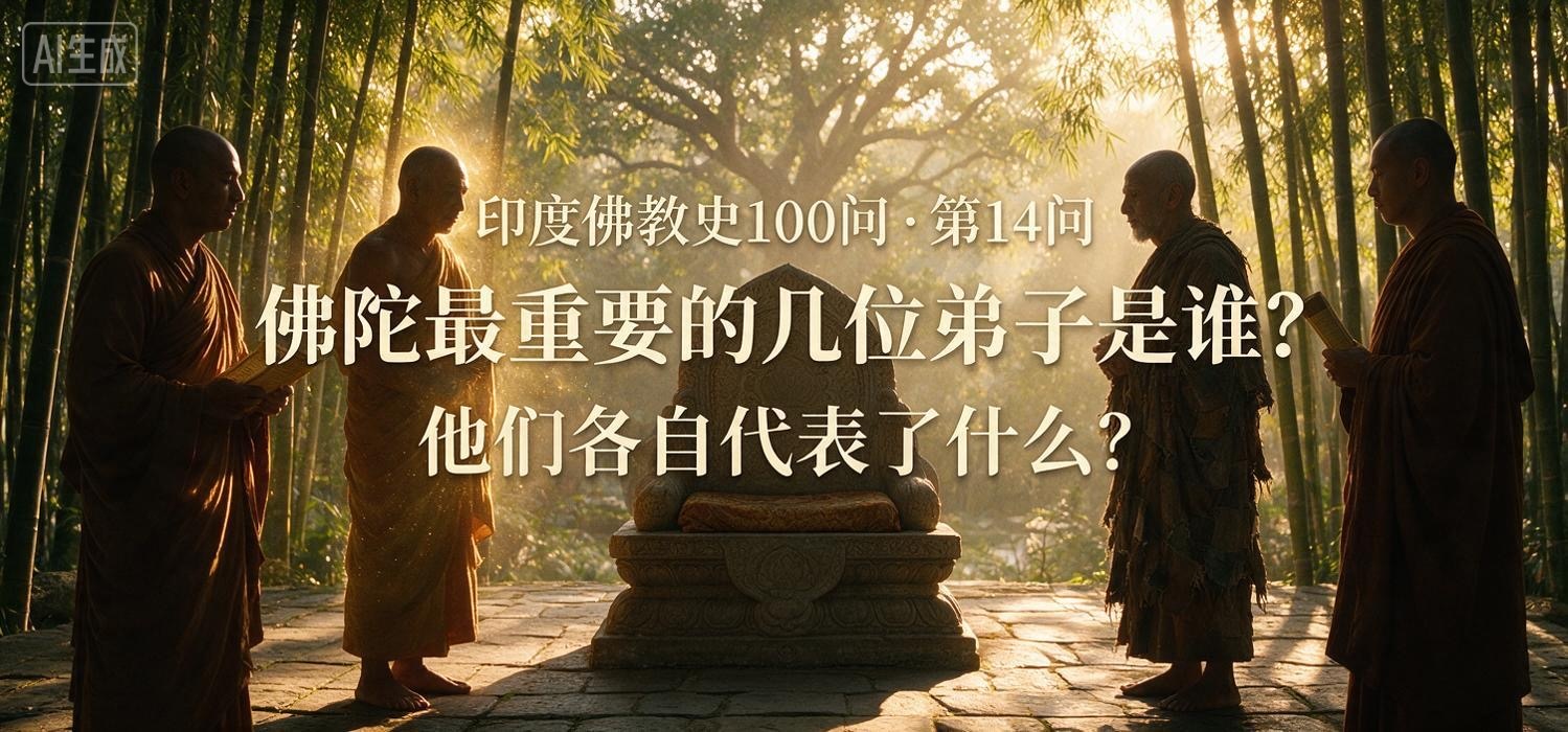 印度佛教史100问 · 第14问｜佛陀最重要的几位弟子是谁？他们各自代表了什么？