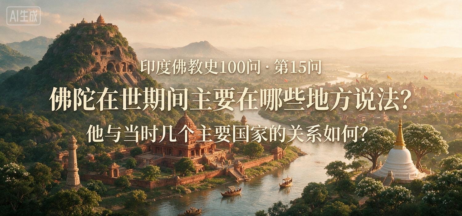 印度佛教史100问 · 第15问｜佛陀在世期间主要在哪些地方说法？他与当时几个主要国家的关系如何？