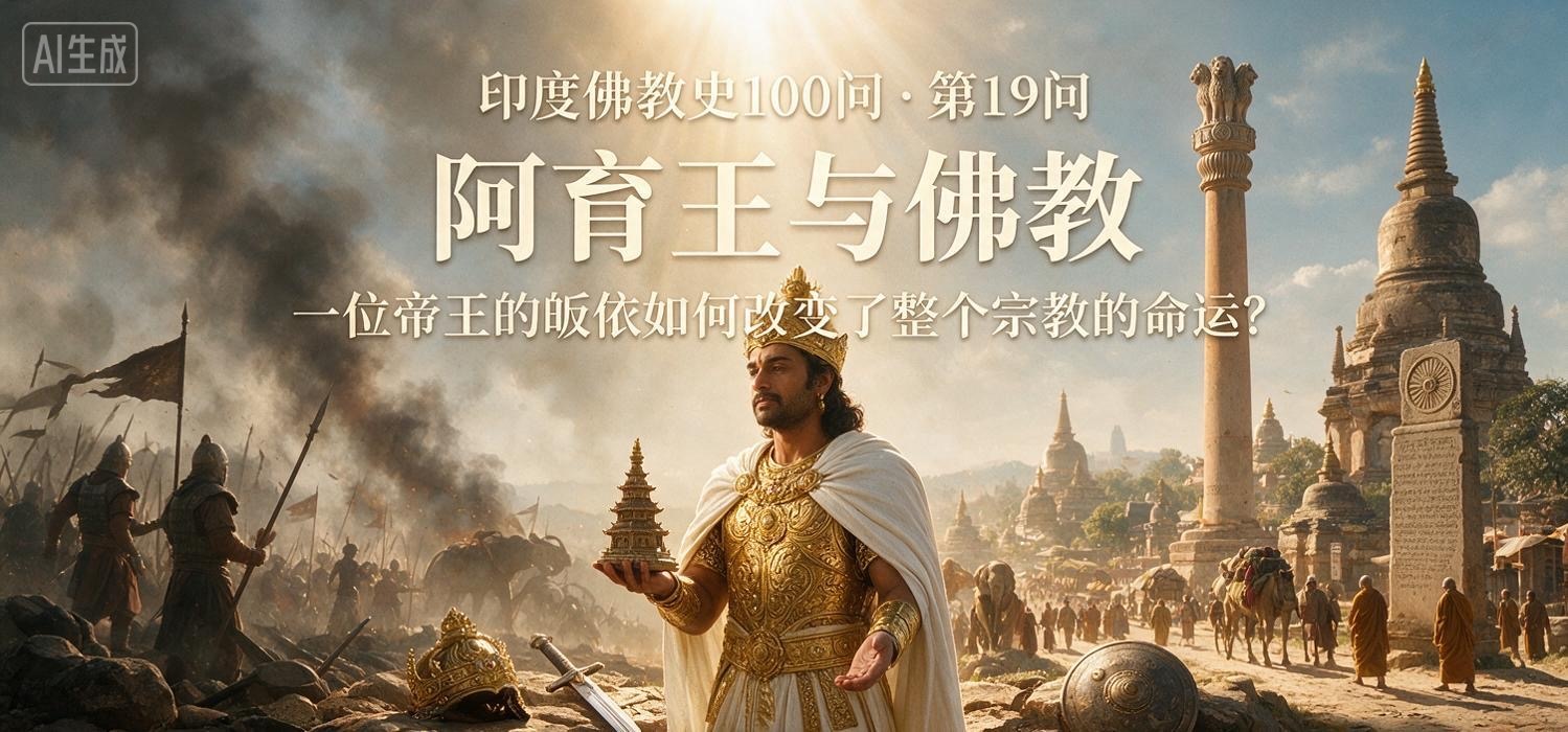 印度佛教史100问 · 第19问｜阿育王与佛教：一位帝王的皈依如何改变了整个宗教的命运？