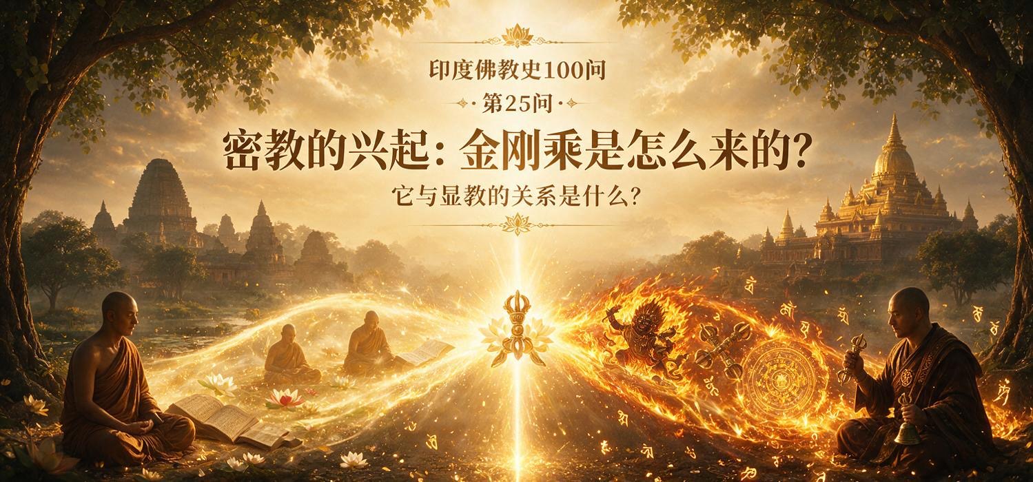 印度佛教史100问 · 第25问｜密教的兴起：金刚乘是怎么来的？它与显教的关系是什么？
