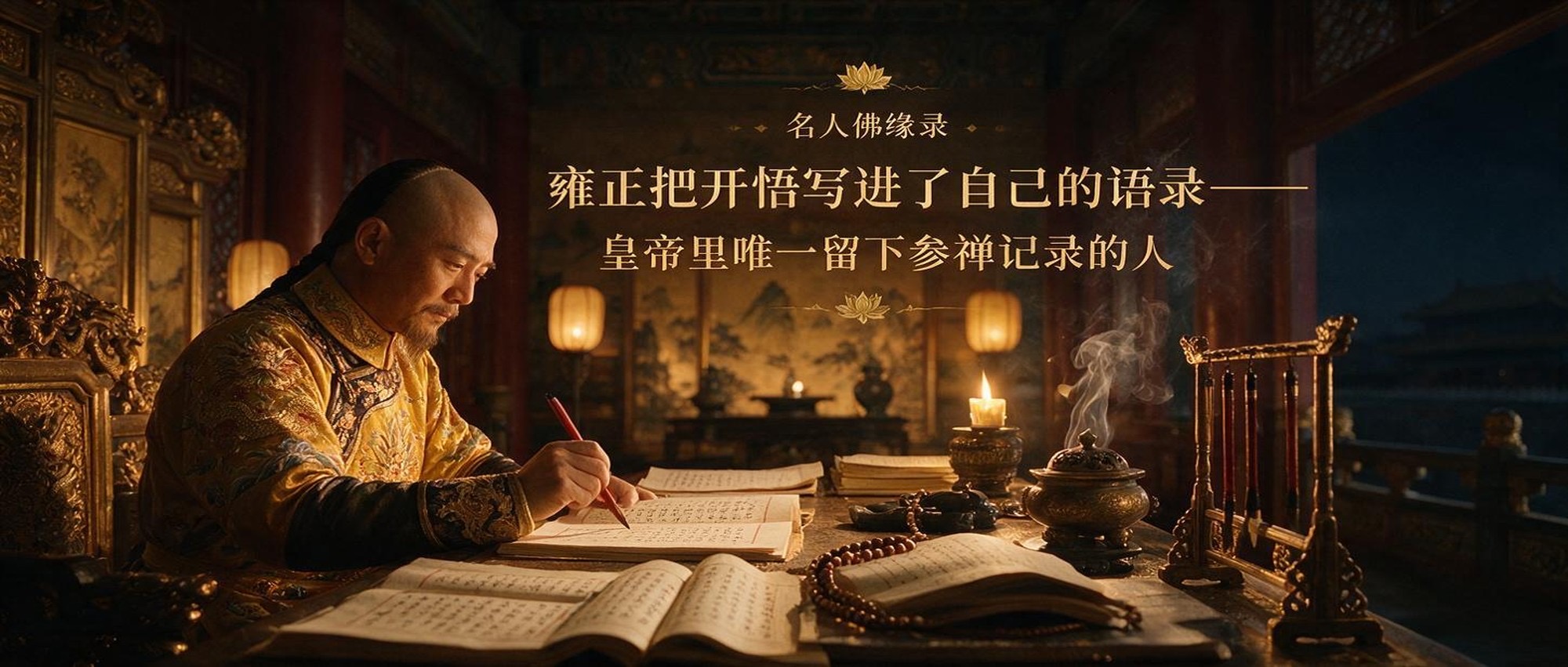 名人佛缘录｜雍正把开悟写进了自己的语录——皇帝里唯一留下参禅记录的人