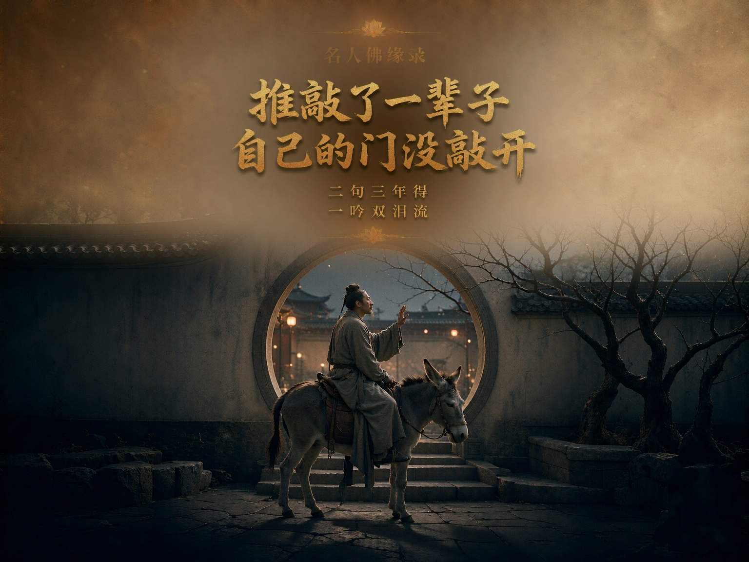 名人佛缘录｜贾岛：「推敲」了一辈子，他自己的门没敲开