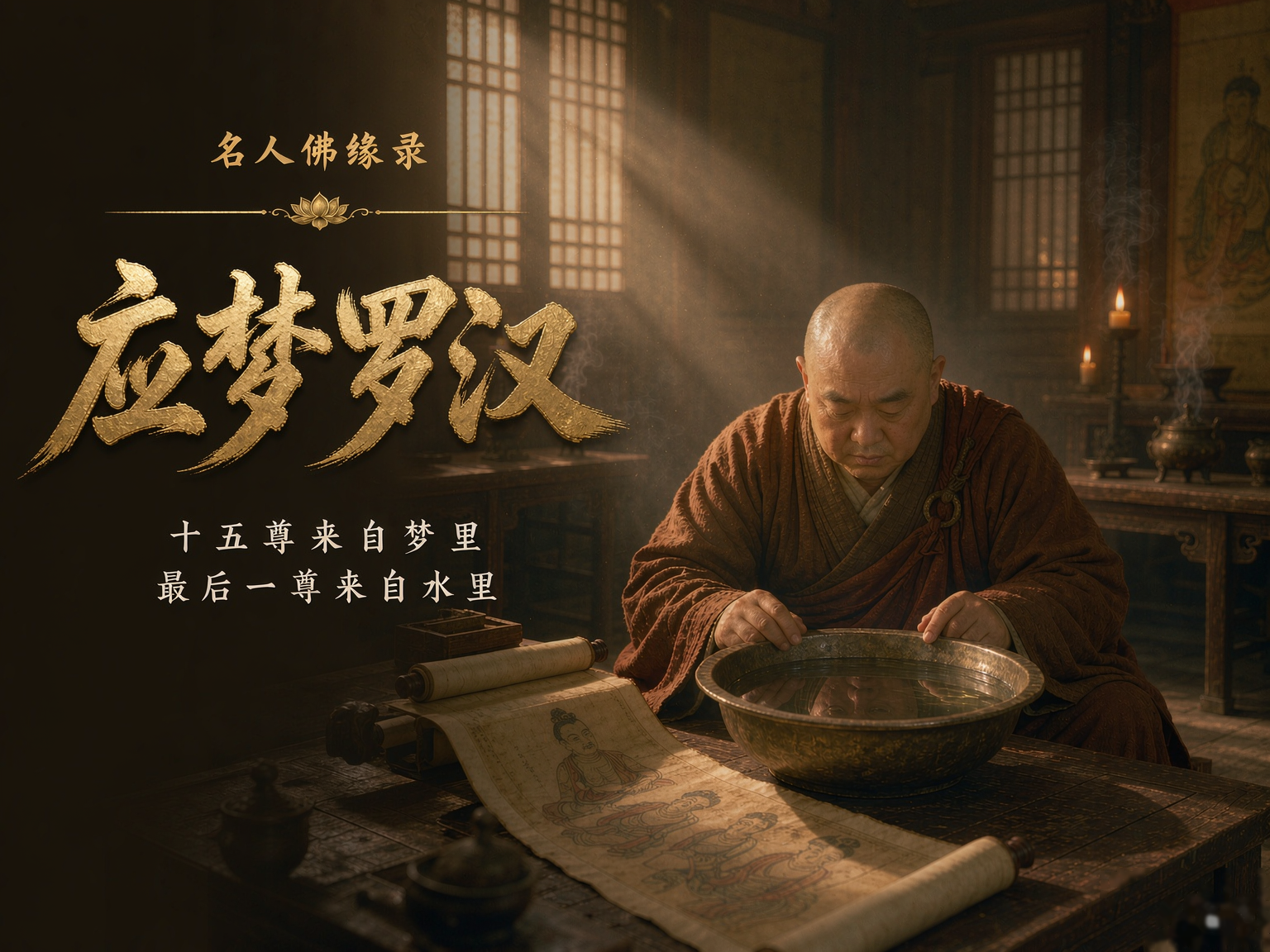 名人佛缘录｜十六尊罗汉，十五尊来自梦里，最后一尊来自水里
