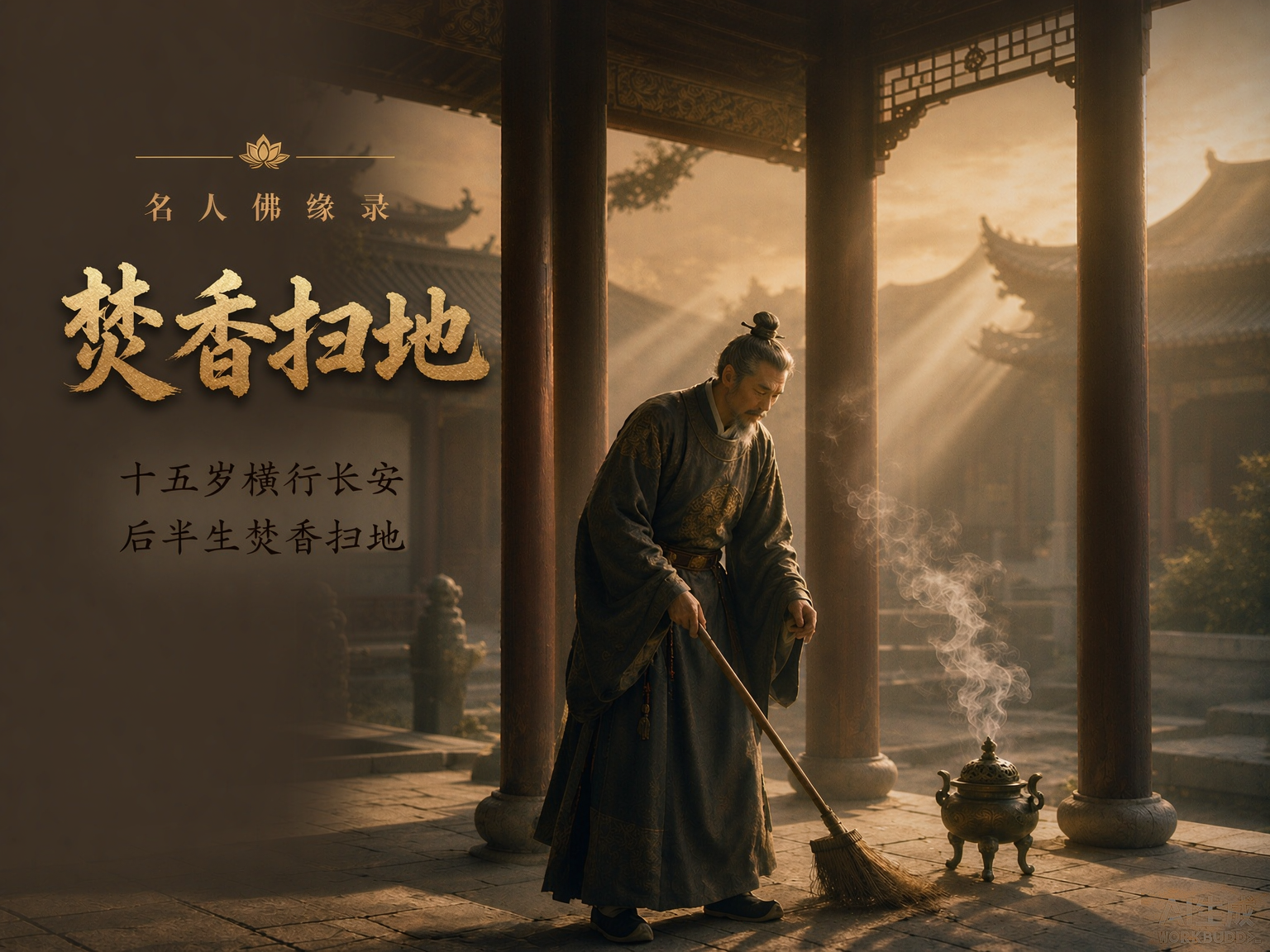 名人佛缘录｜一个横行长安的恶少，后半生为什么每天焚香扫地