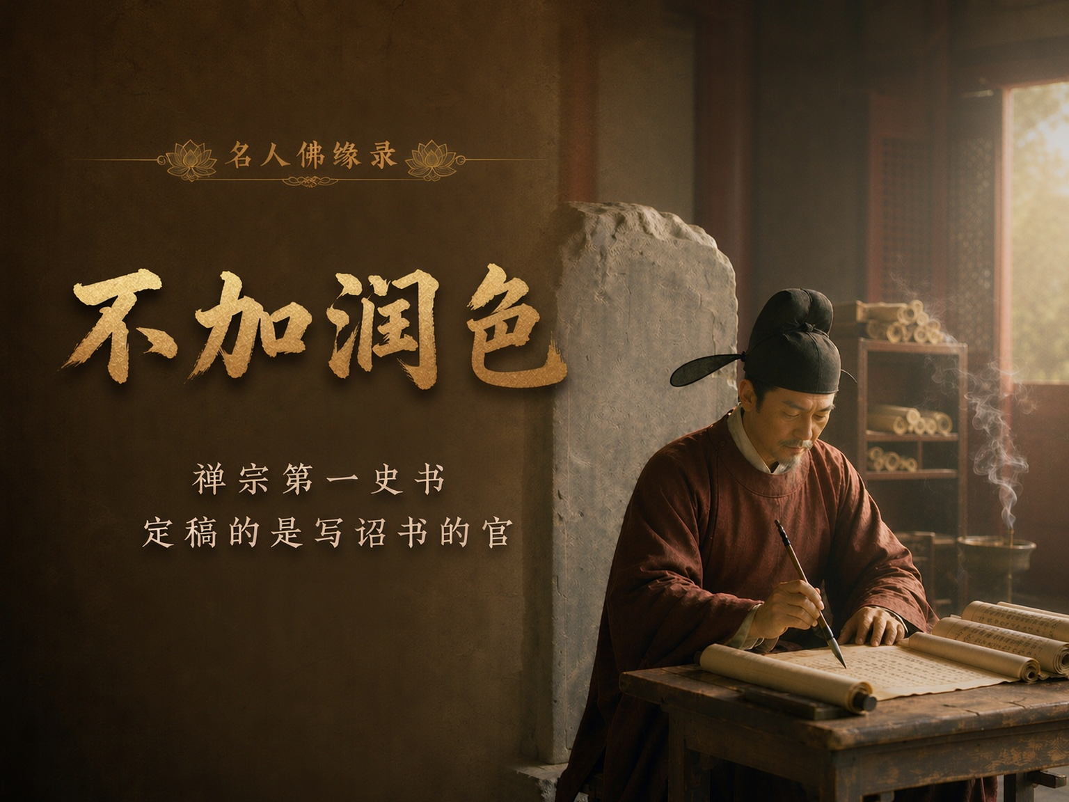 名人佛缘录｜禅宗第一部官修史书，定稿的是个写诏书的官